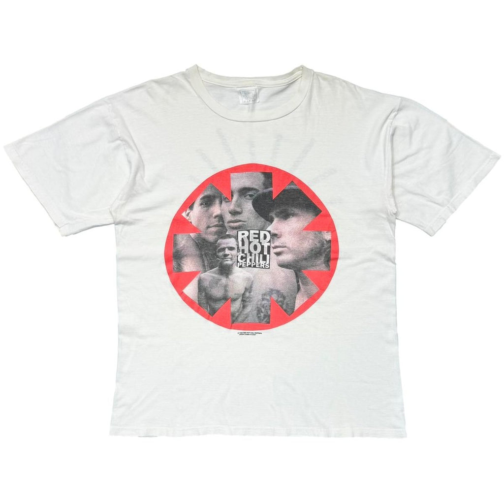 RED HOT CHILI PEPPERS BLOOD SUGER SEX MAGIK TOUR LOGO & PHOTO WHITE EURO XL 1536