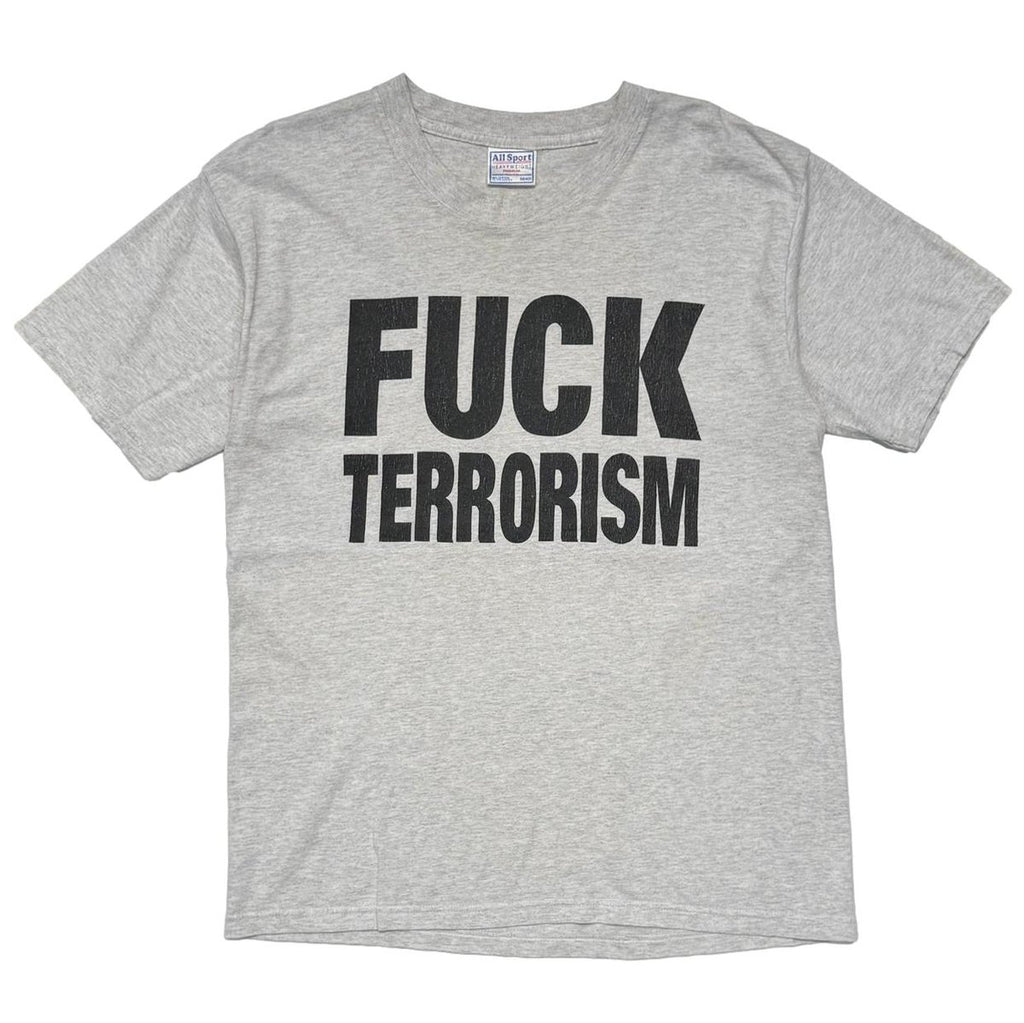 OLD&VINTAGE FUCK TERRORISM ALL SPORT ASH GREY MEDIUM 8737