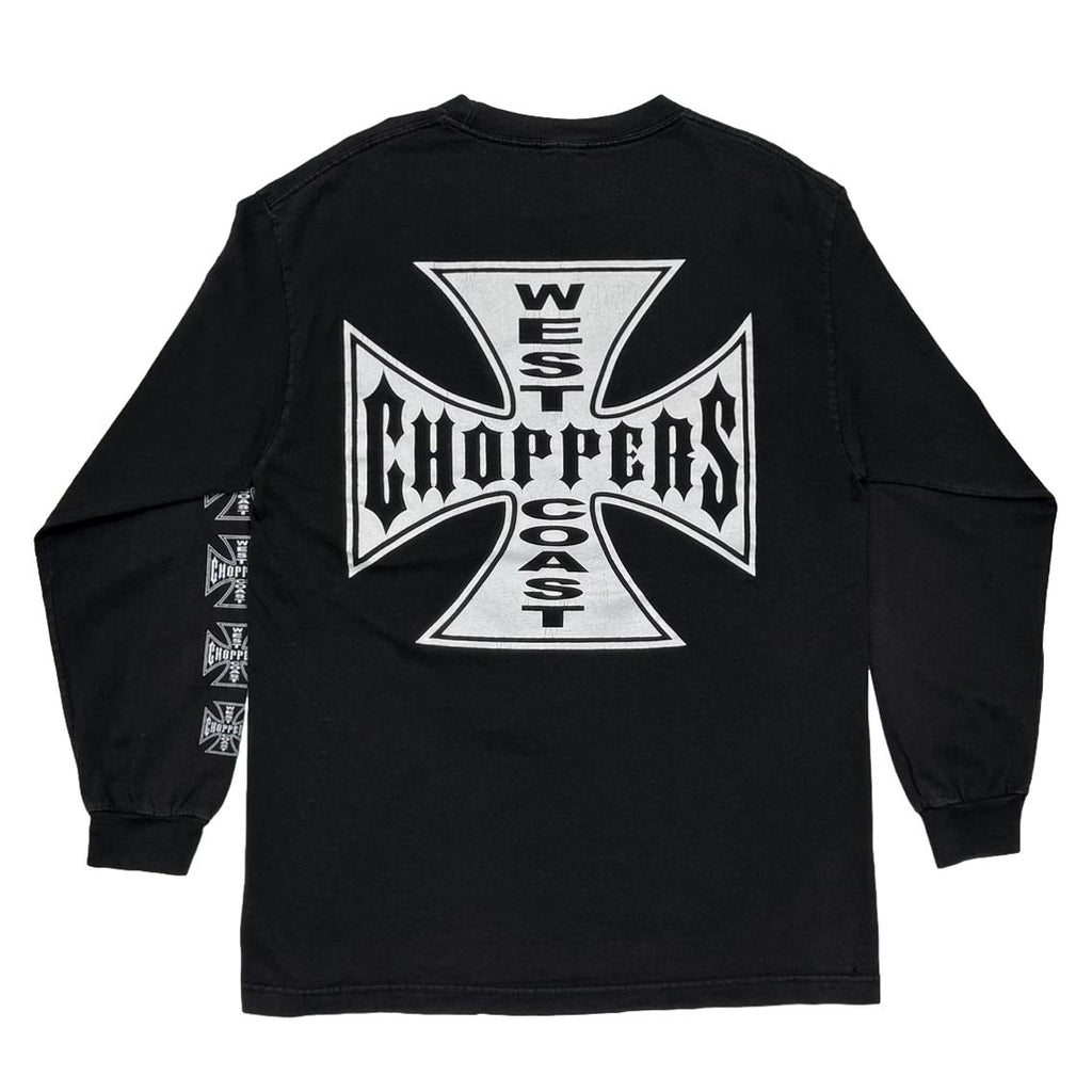WEST COAST CHOPPERS NARROW IRON CROSS BLACK FITS LARGE 8664