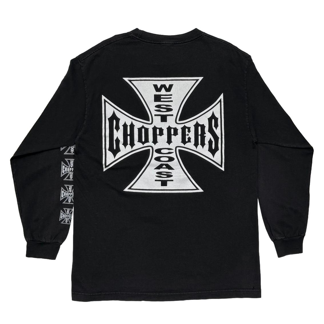 WEST COAST CHOPPERS NARROW IRON CROSS BLACK FITS LARGE 8664