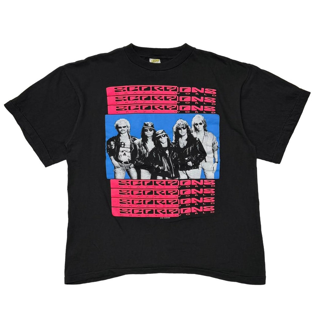 SCORPIONS CRAZY WORLD TOUR FRONT MEMBER BACK TOUR 1991 EURO LARGE 8340
