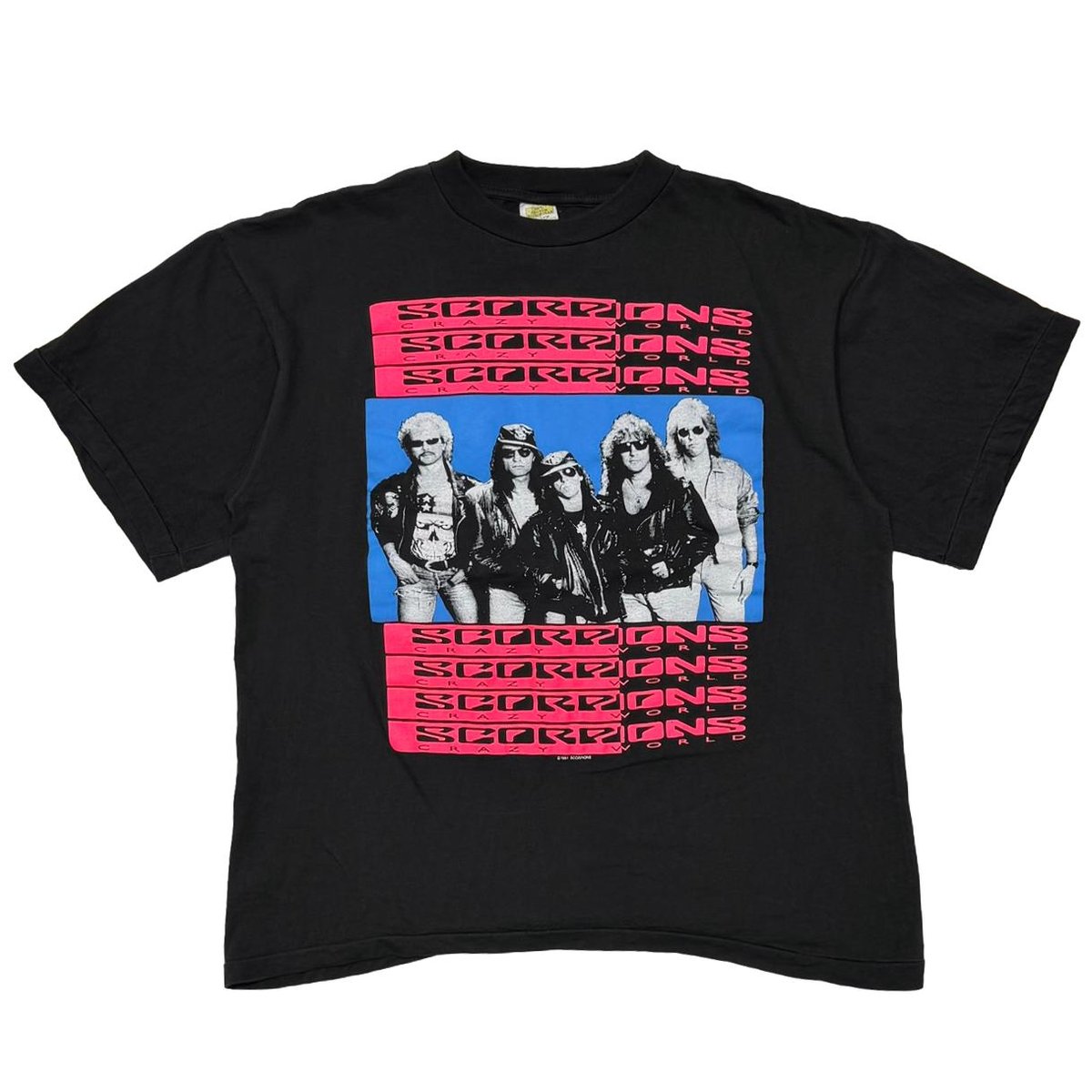SCORPIONS CRAZY WORLD TOUR FRONT MEMBER BACK TOUR 1991 EURO LARGE 8340