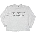 RAGE AGAINST THE MACHINE FRONT TEXT LOGO LS ASH GREY XL 1908