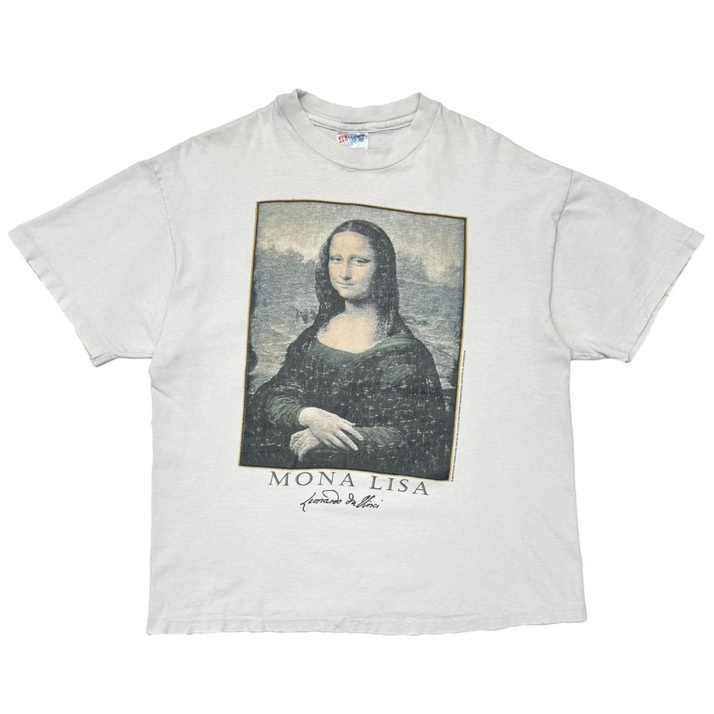 LEONARDO DA VINCH MONA LISA ART GREY HANES LARGE 6684