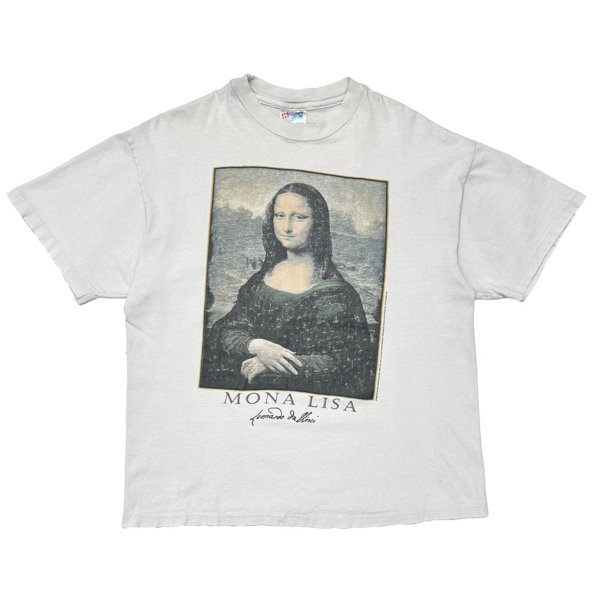 LEONARDO DA VINCH MONA LISA ART GREY HANES LARGE 6684
