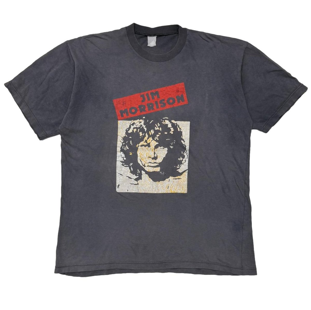 THE DOORS JIM MORRISON FACE FADED BLACK FITS XL 4215