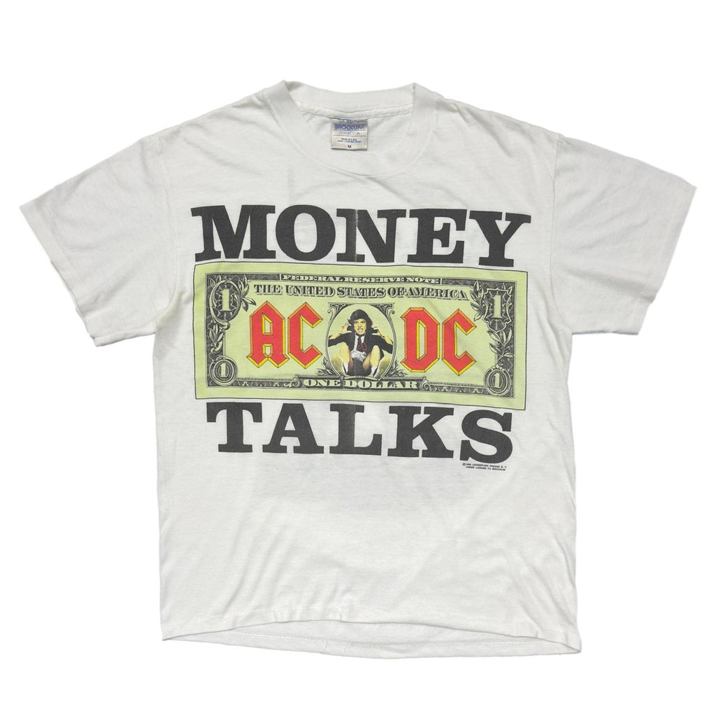 AC/DC 1990 MONEY TALKS WHITE BROCKUM MEDIUM 2771
