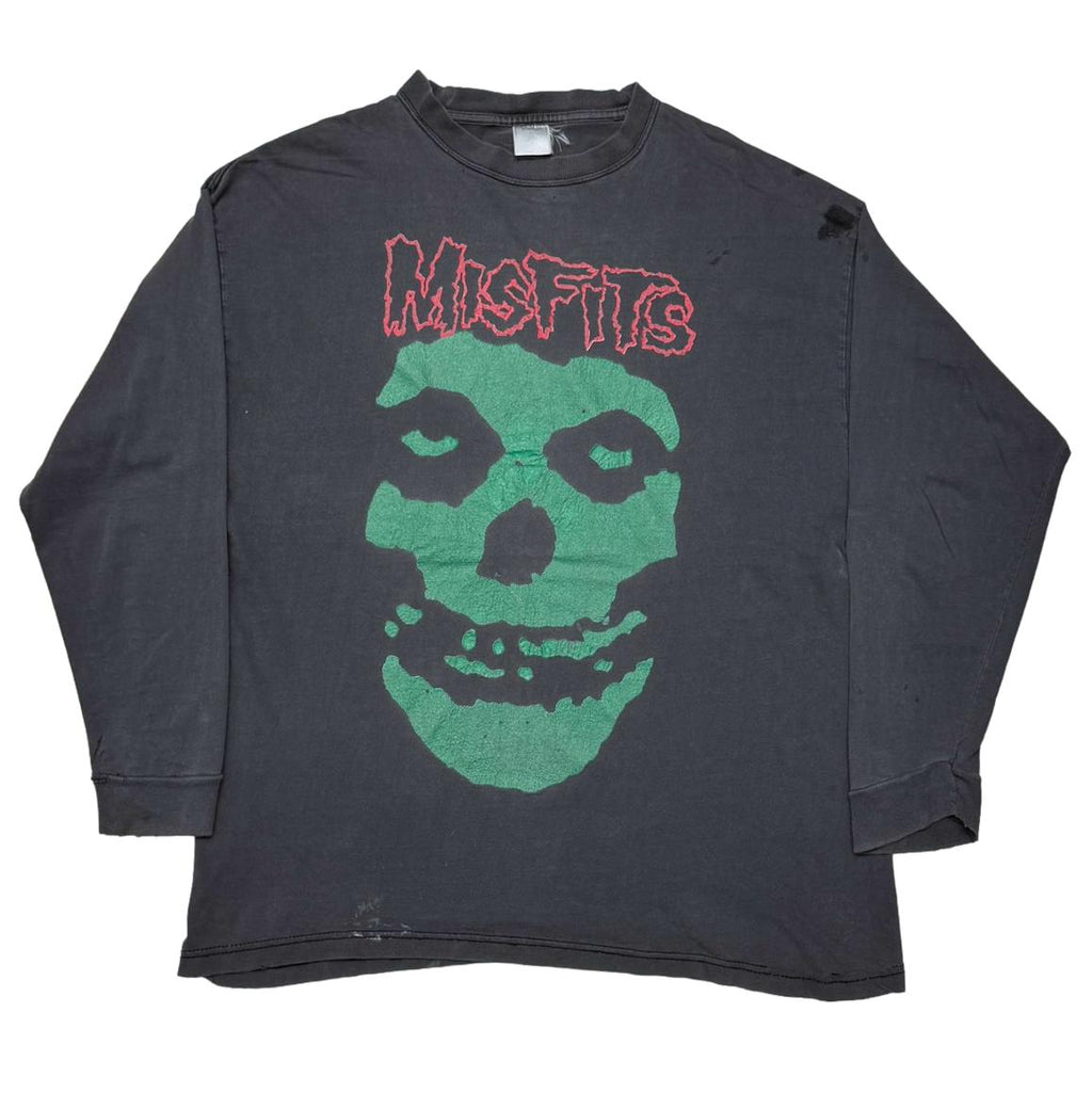 MISFITS HUGE GREEN SKULL BOOTLEG LS XL 1110