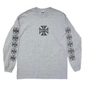 WEST COAST CHOPPERS IRON CROSS LS ASH GREY XL 8563