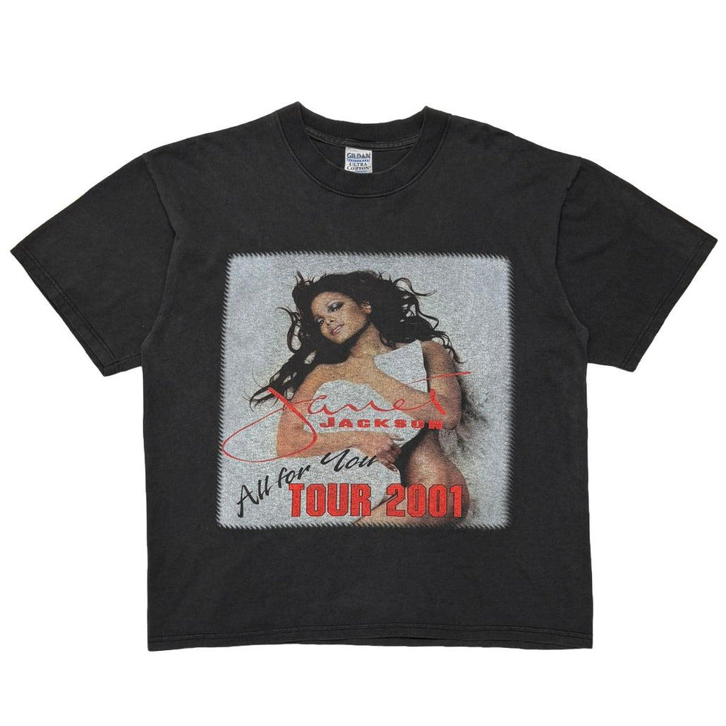 JANET JACKSON 2001 ALL FOR YOU TOUR BOOTLEG BLACK GILDAN LARGE 0646
