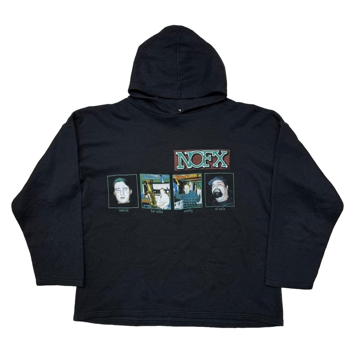 NOFX MEMBER SQUARE PHOTO SWEAT HOODIE FITS LARGE 5105