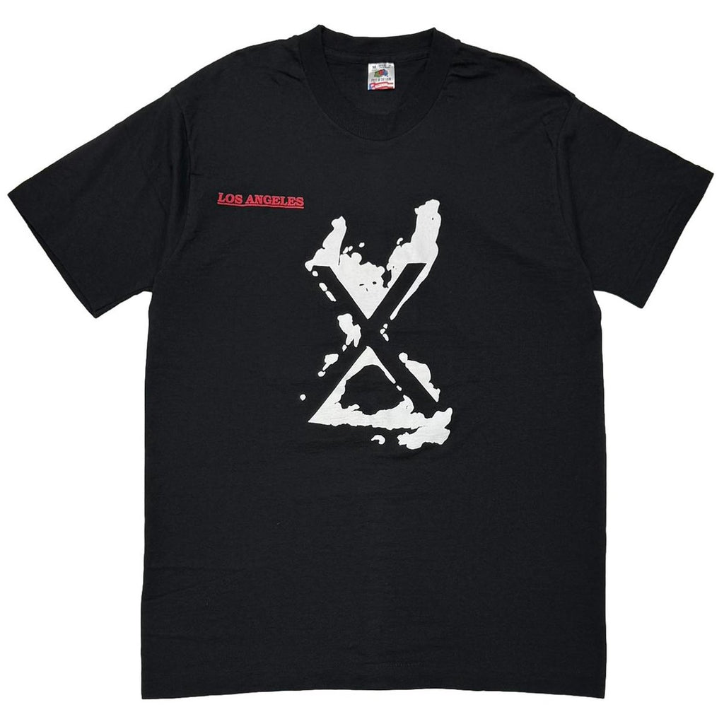 X LOS ANGELS FRONT LOGO BLACK FRUIT OF THE LOOM MEDIUM 9344