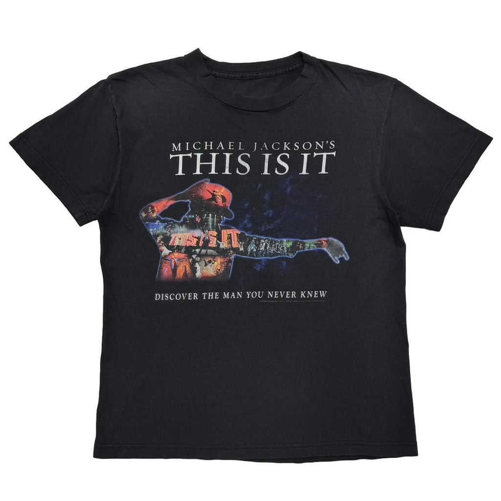 MICHAEL JACKSON THIS IS IT MOVIE PROMO Y2K BLACK FITS XL 3663