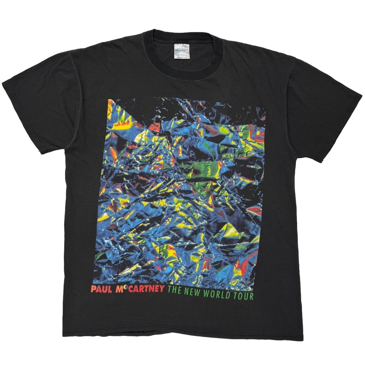 PAUL MCCARTNEY THE NEW WORLD TOUR 1993 BLACK BROCKUM OSFA FITS XL 5442