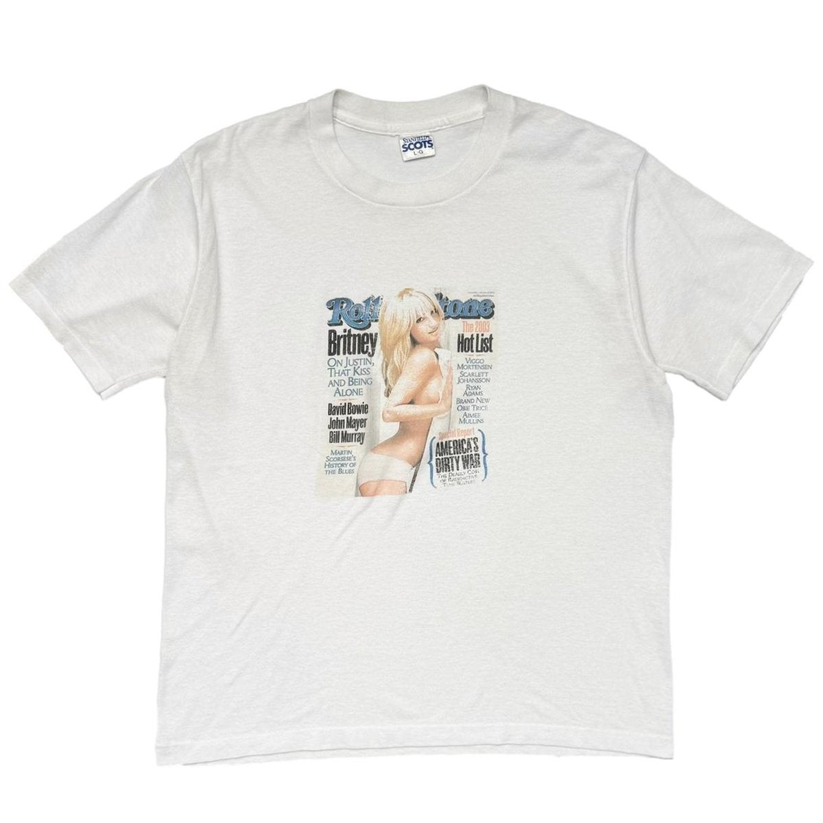 BRITNEY SPEARS ROLLINGSTONE MAGAZINE COVER WHITE LARGE 8583