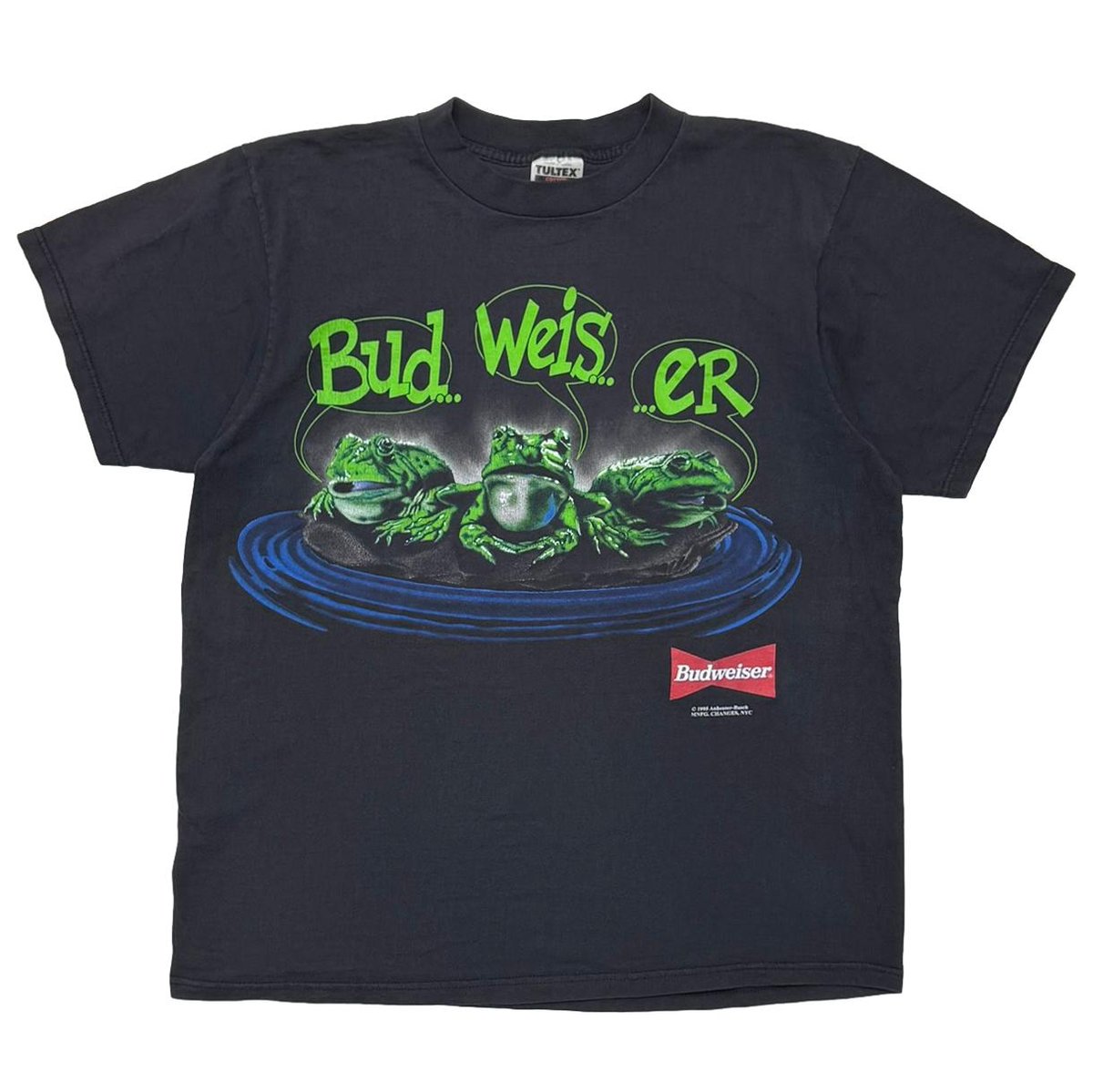 Budweiser 3FROGS YOUR PAD OR MINE ? TULTEX LARGE 4333