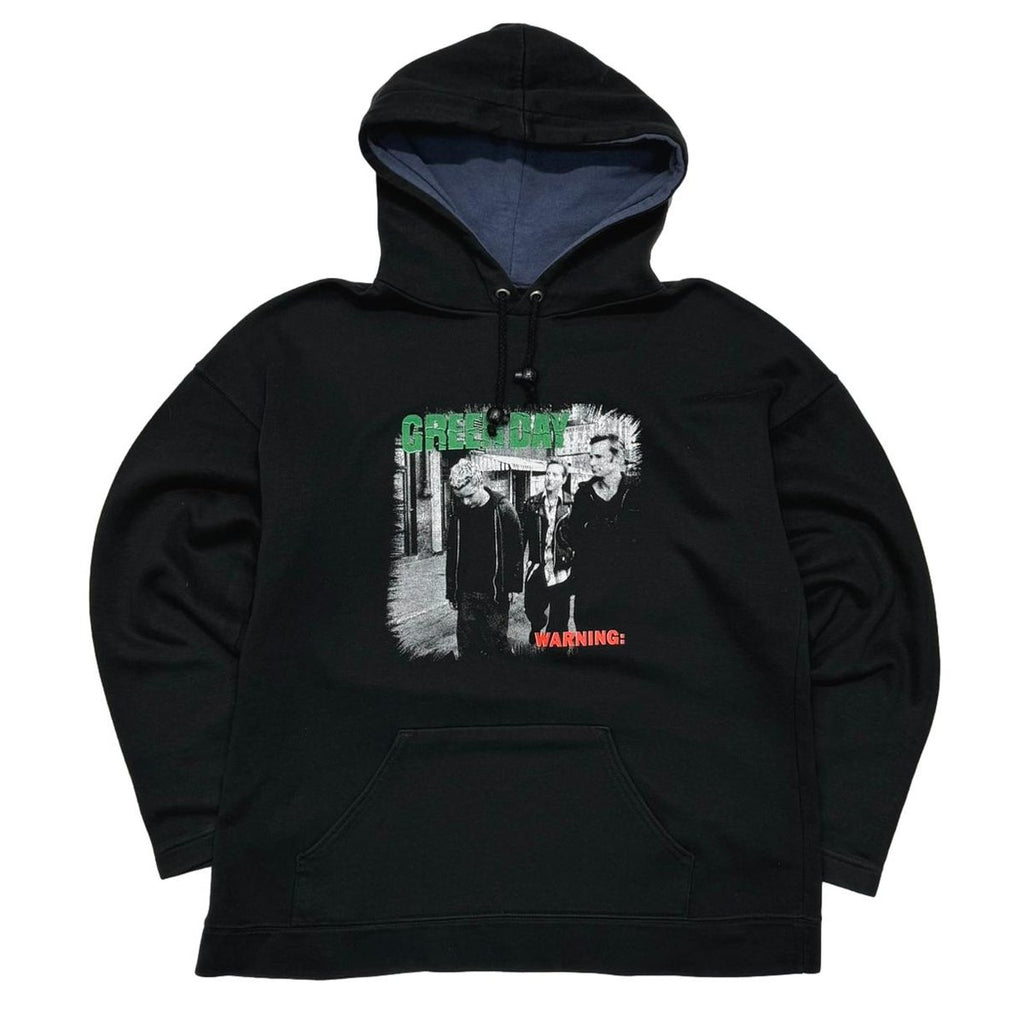 GREEN DAY WARNING MEMBER PHOTO SWEAT HOODIE BLACK FITS XL 5443