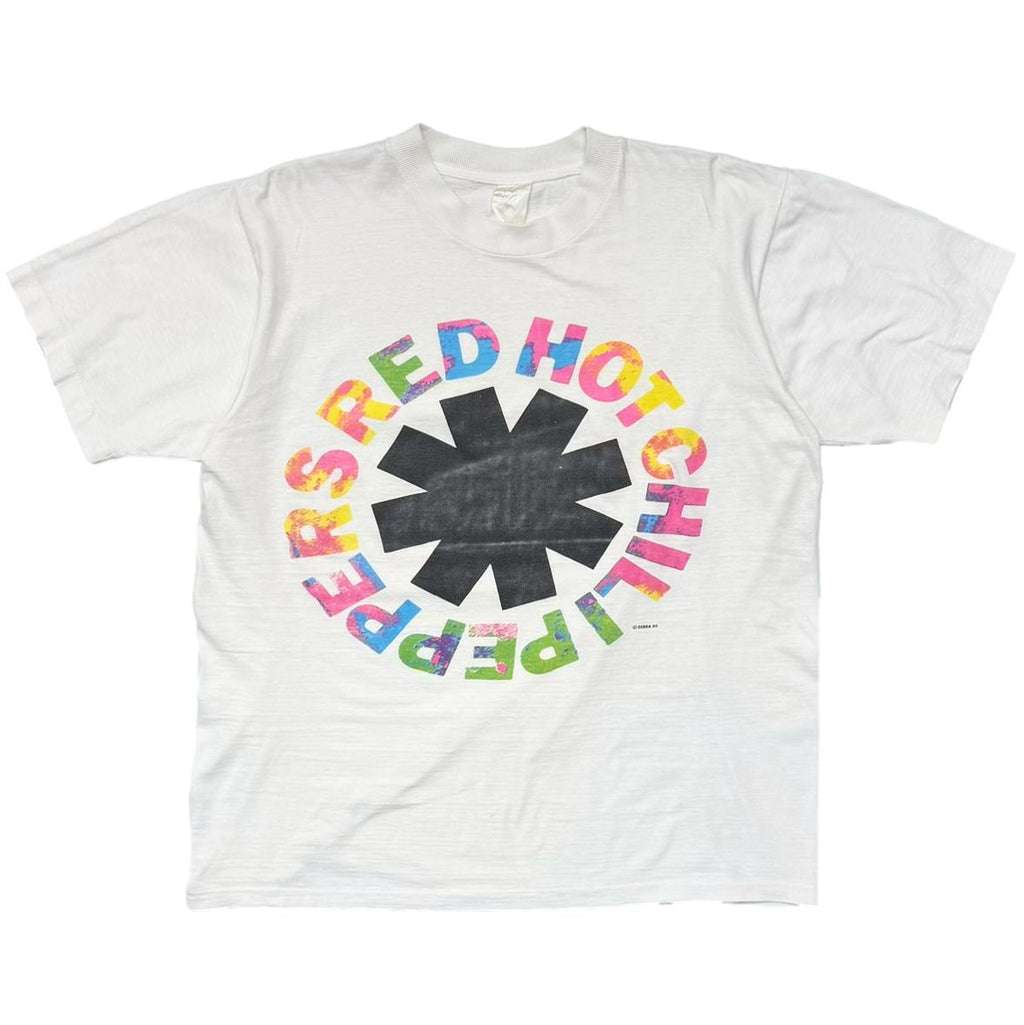RED HOT CHILI PEPPERS 1989 CIRCLE LOGO WHITE FITS XL 6567