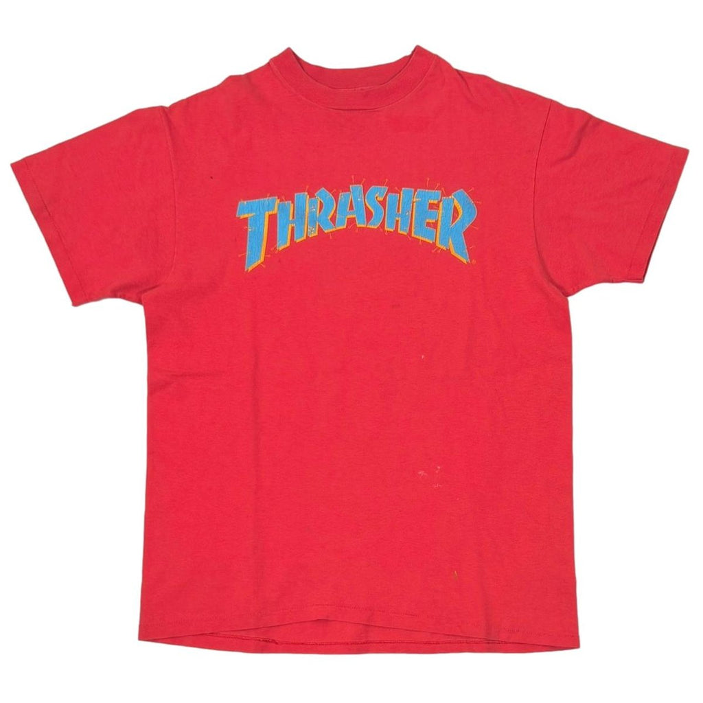 THRASHER PINNED LOGO RED Hanes LARGE 1110