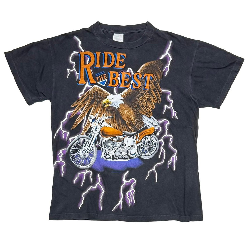AMERICAN THUNDER RIDE THE BEST EAGLE & MOTORCYCLE LARGE 7683