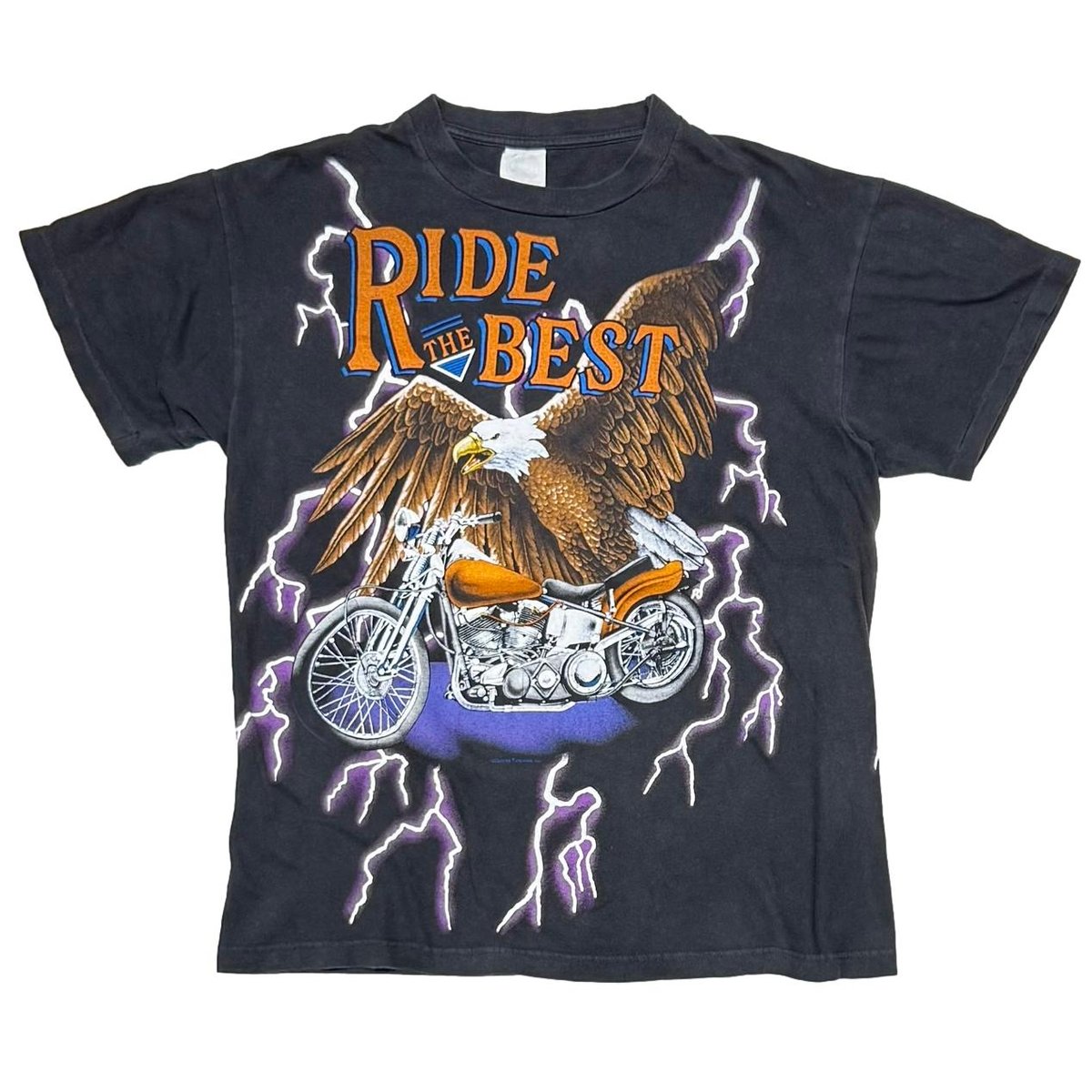 AMERICAN THUNDER RIDE THE BEST EAGLE & MOTORCYCLE LARGE 7683