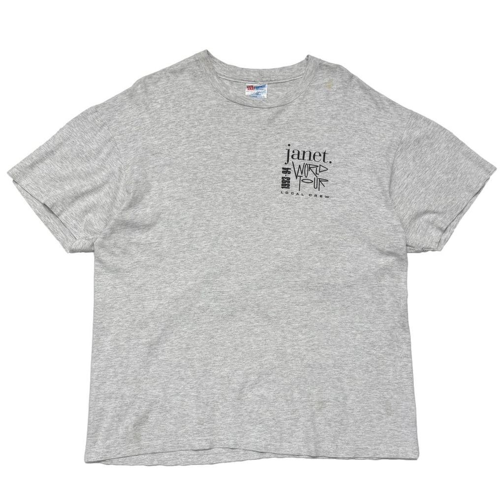 JANET JACKSON LOCAL CREW WORLD TOUR 1993-94 SWUARE LOGO ASH GREY HANES XL 2616
