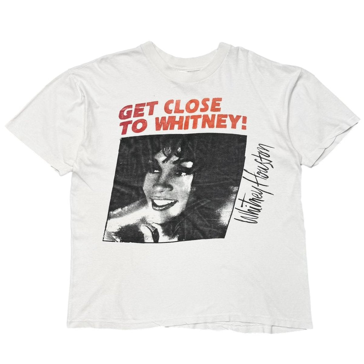 WHITNEY HOUSTON GET CLOSE TO WHITNEY! WHITE SOLAR TEE XL 0217