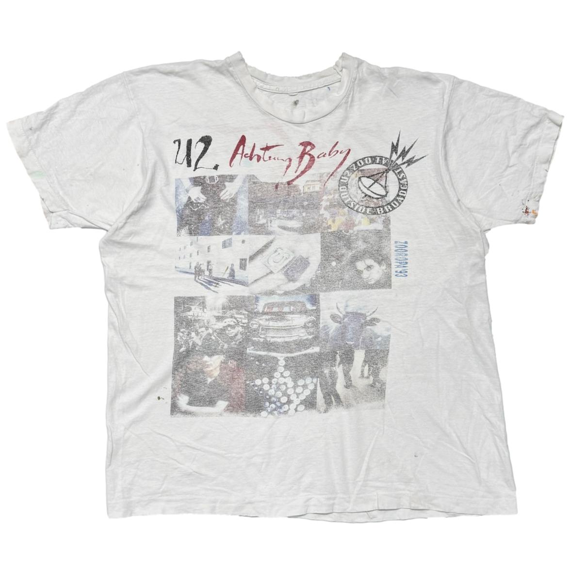 U2 ZOO TV TOUR FITS XL WHITE 0622