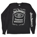 JACK DANIEL'S WISKEY LABEL LOGO LS BLACK GILDAN LARGE 3396