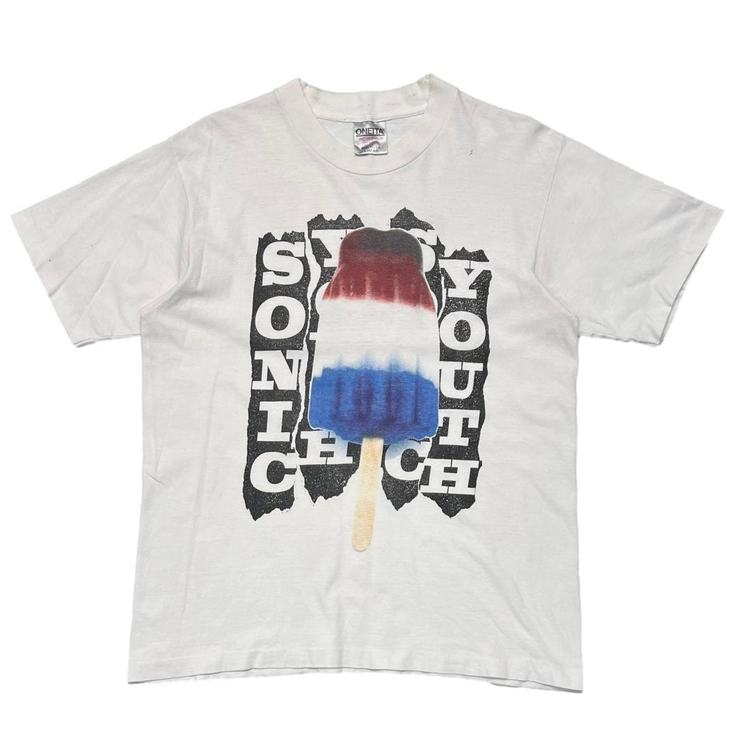 SONIC YOUTH ICE CANDY DOUBLE SIDE WHITE ONEITA LARGE 0860