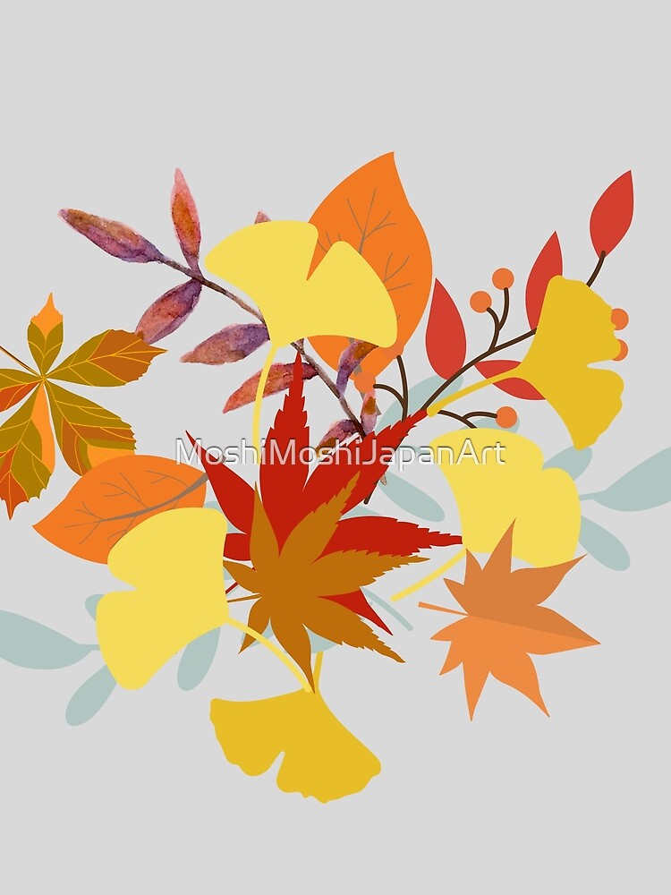 Japanese autumn foliage by MoshiMoshiJapanArt
