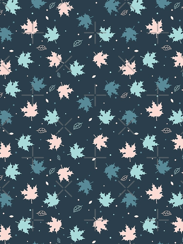 Autumn Fall Maple Leaves Pattern by S Cube Design