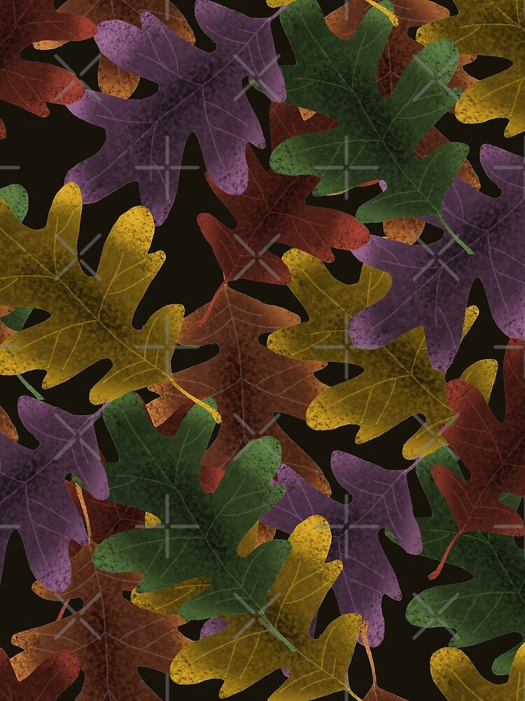 Autumn Oak Leaves by Bamsdrawz