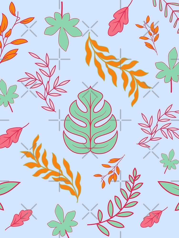 Colorful Autumn Leaves Pattern by Odetee