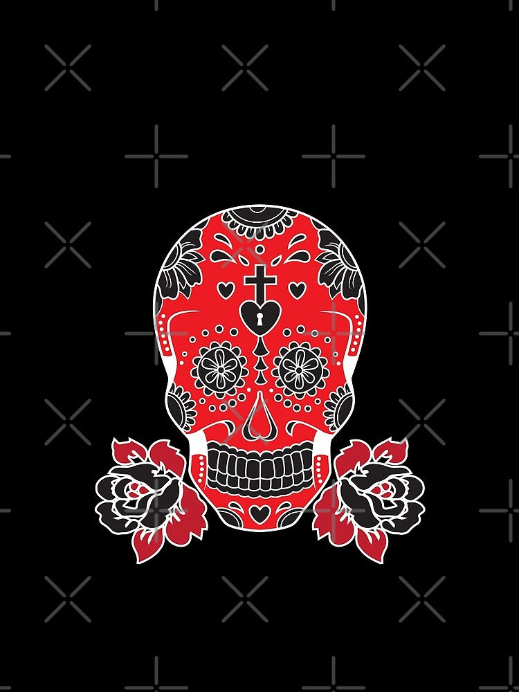 Red sugar skull by bles-art