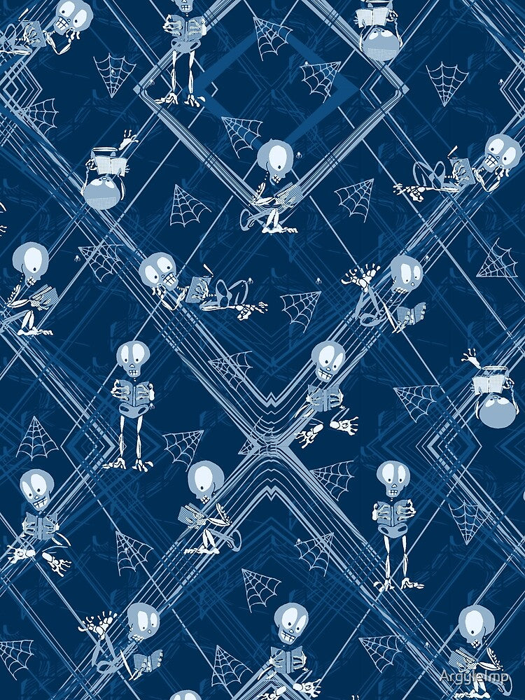 Literary Skeletons in Classic Blue by ArgyleImp