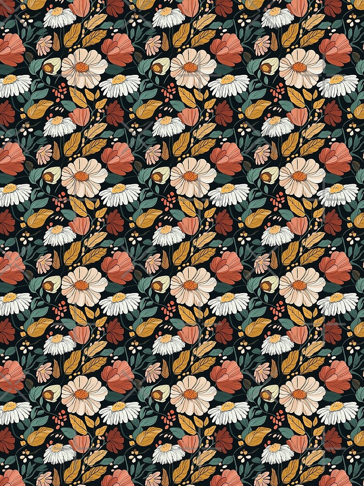 boho fall florals and leaves by PoppyLaneStudio