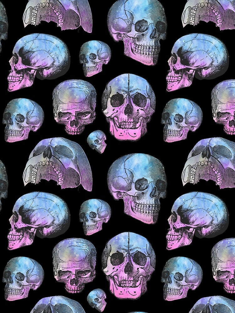 Vintage Anatomy Illustrations - Skull Pattern by Annalee Beer