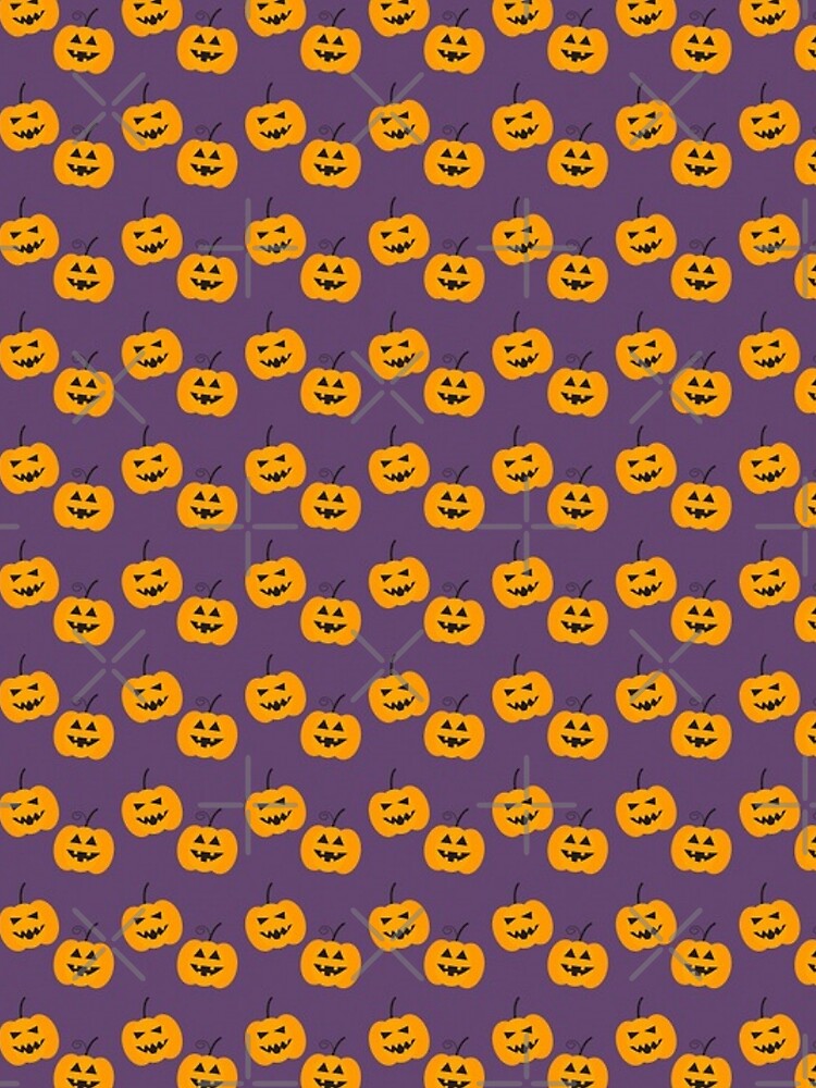 Spooky and Funny Orange Pumpkins Halloween Pattern by silviaol