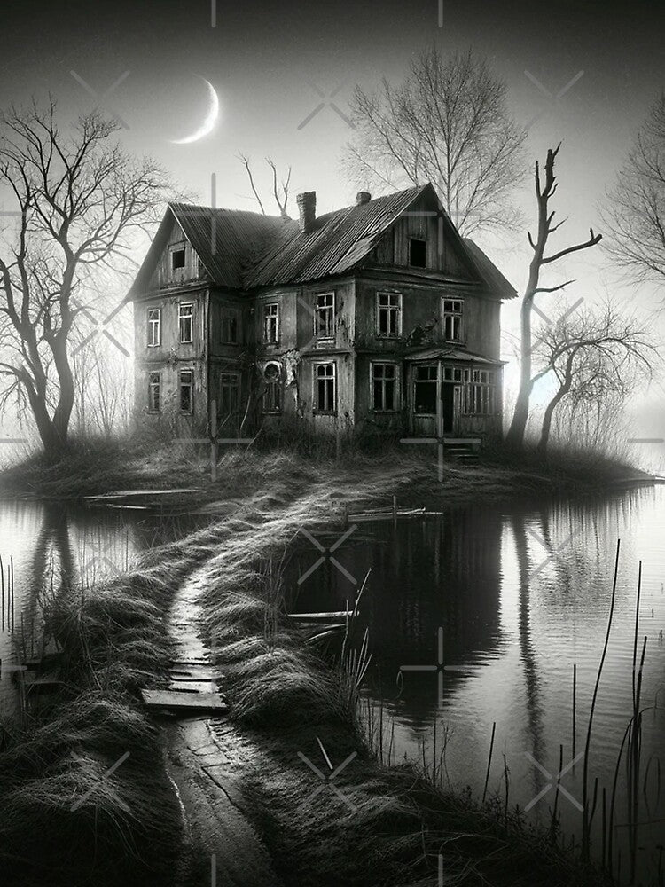 Moonlit night at the haunted house by Cerberus-Art