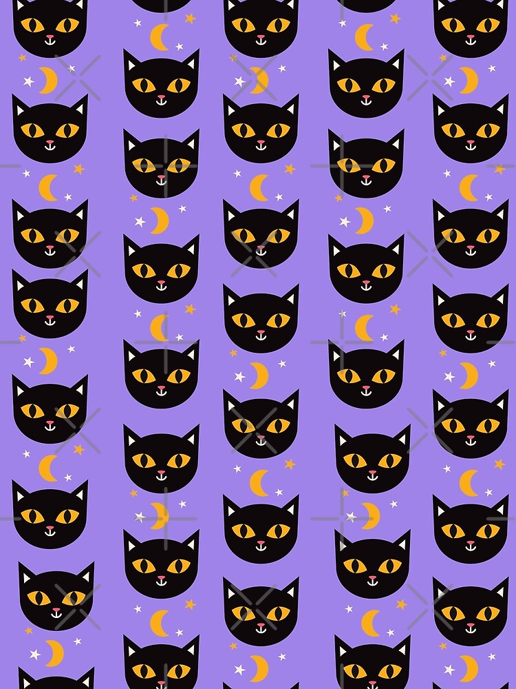 Halloween Black Cat Pattern by Mayziel