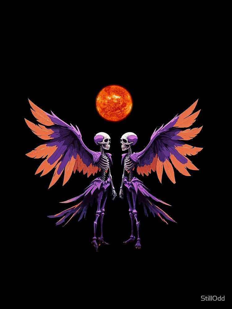 Skeleton winged Angel Warrior, Haunted Mythic Halloween by StillOdd