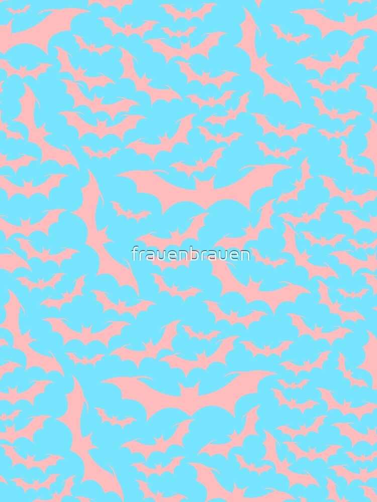 bats pattern blue peach by frauenbrauen