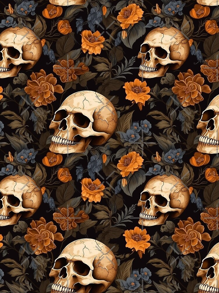 Fall Floral Skull by MyHeartByHands