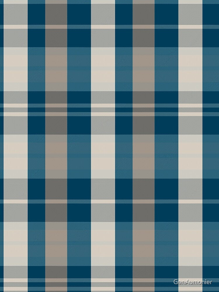 Autumn Aesthetic Evander 1 Hand Drawn Textured Plaid Pattern by GenAumonier