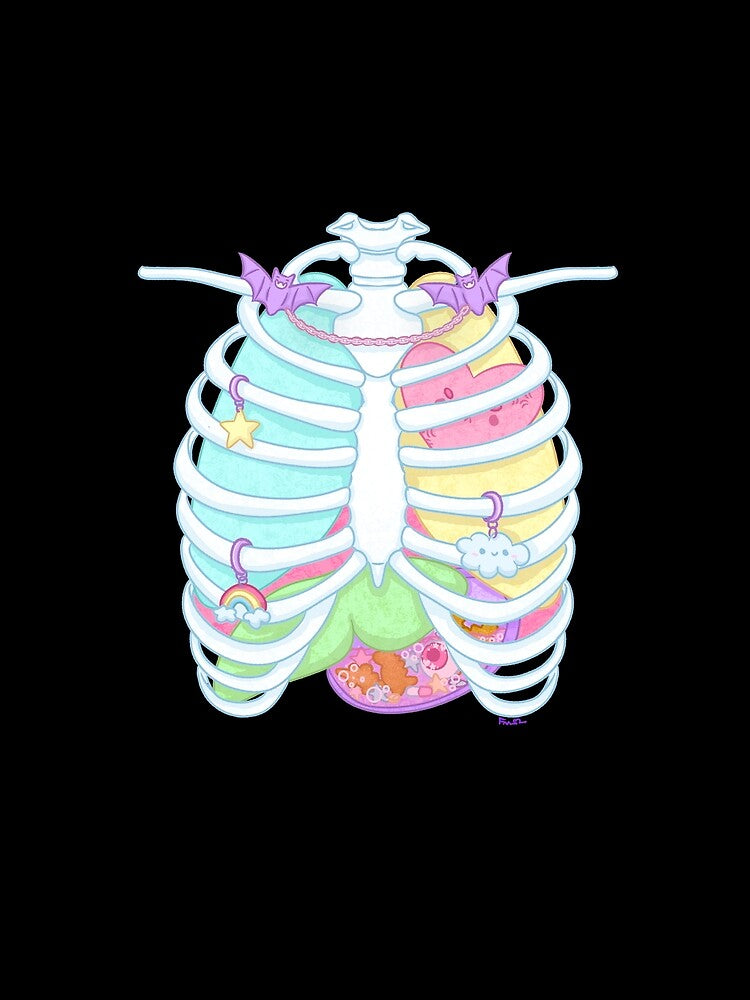 Pastel Goth Ribcage by Frigg-The-Frog-