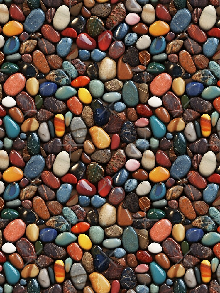 Colorful Pebble Stone Pattern | Seamless Design by Aramdesing