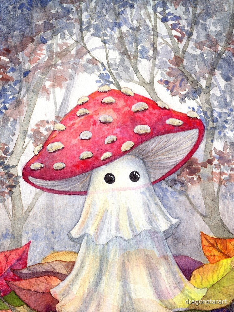 Amanita Ghost Mushroom by dragonstarart