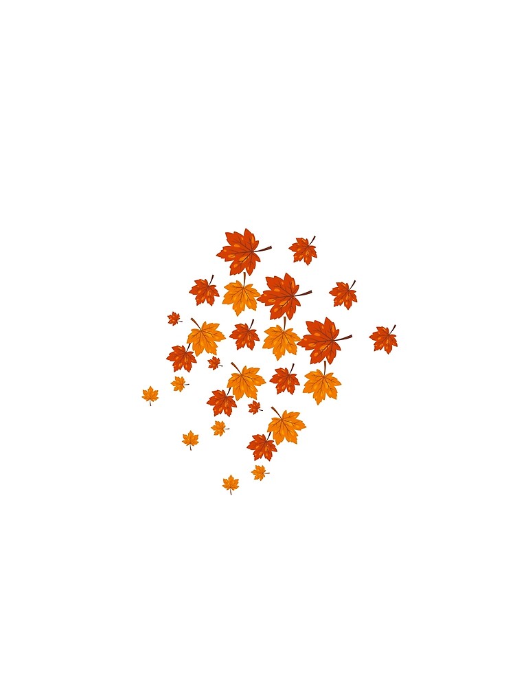 Falling Autumn Maple Leaves Pattern by SolutionsArt