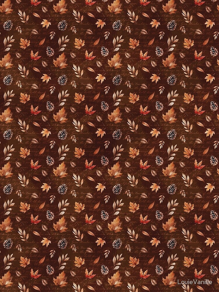 Cozy Fall Leaves Pattern by LouieVanille